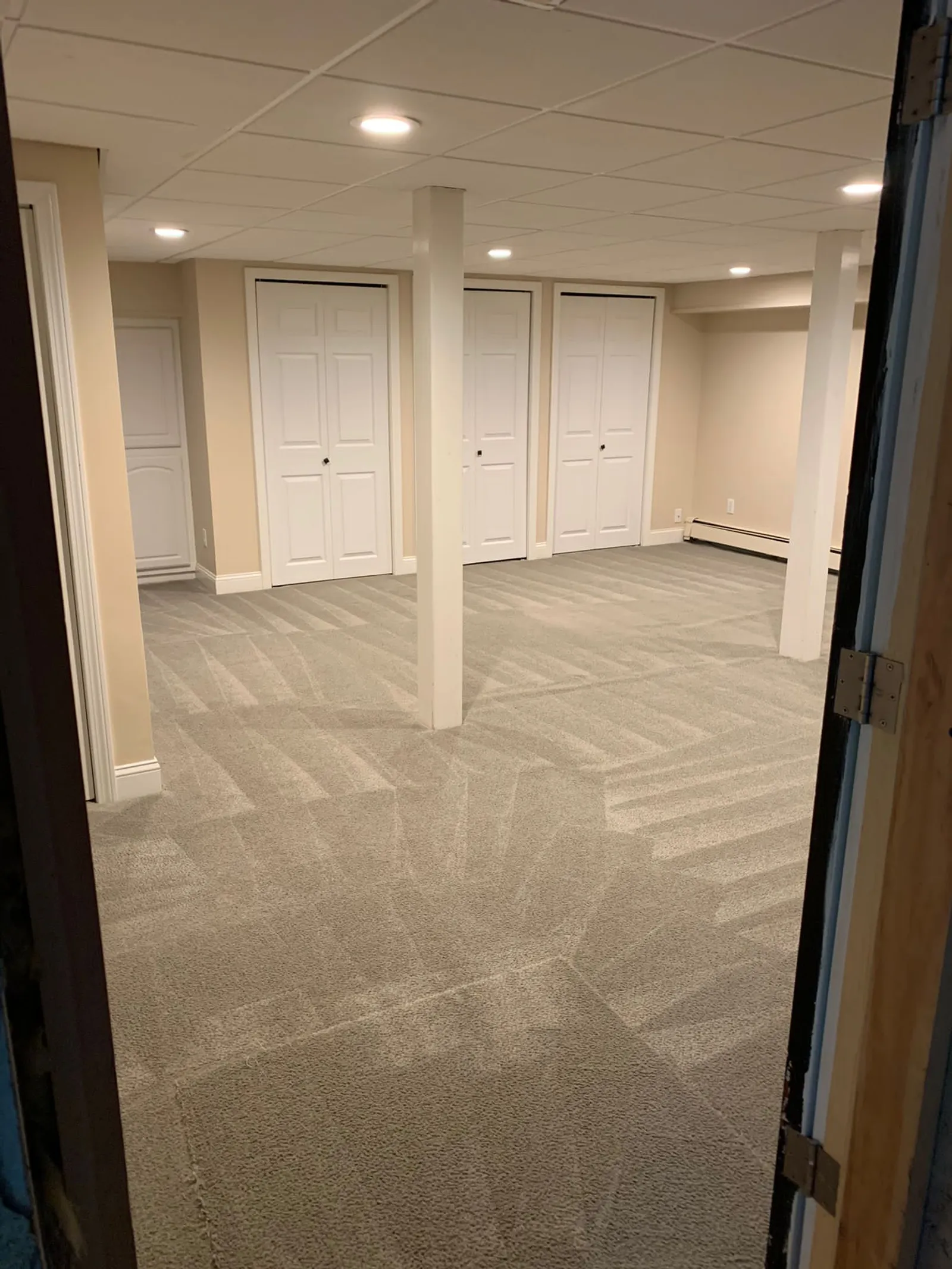 Clean carpet after professional cleaning